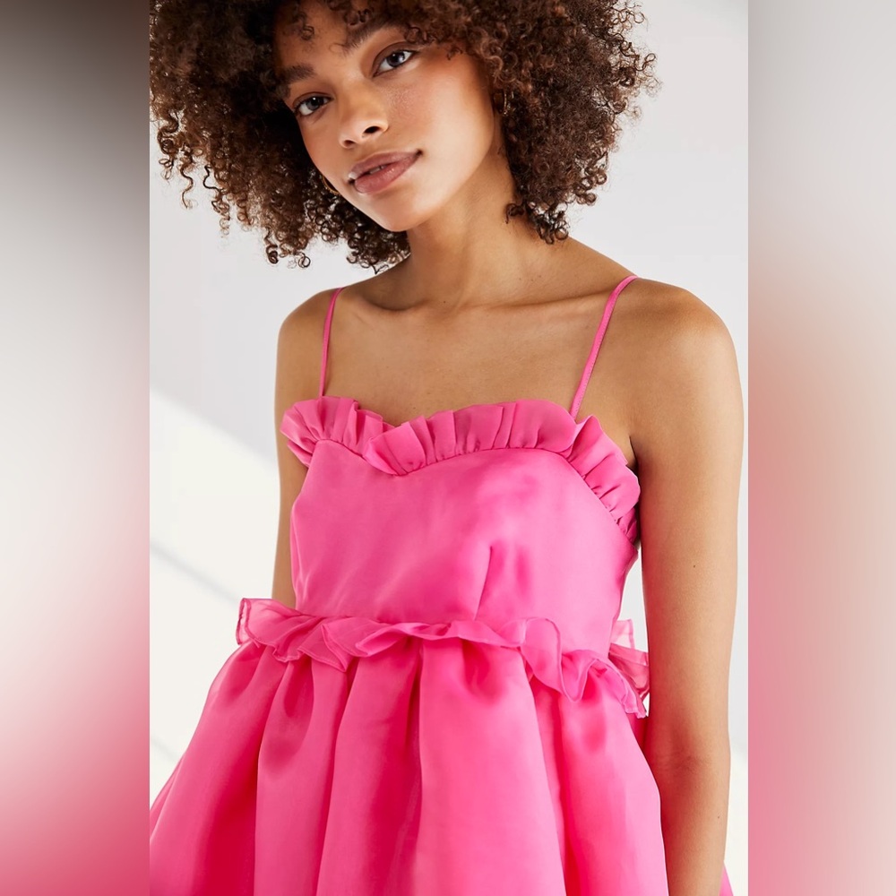 Selkie Rosebud Mini Dress Pink Size Medium - Picture 10 of 10